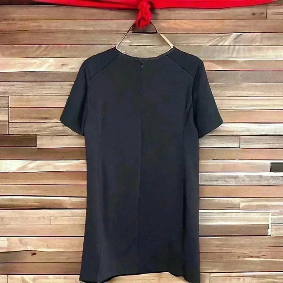 Ann Taylor Loft Cute Black Size 6 Back-Zip Shift Dress. Poly/Rayon Blend - Picture 5 of 6